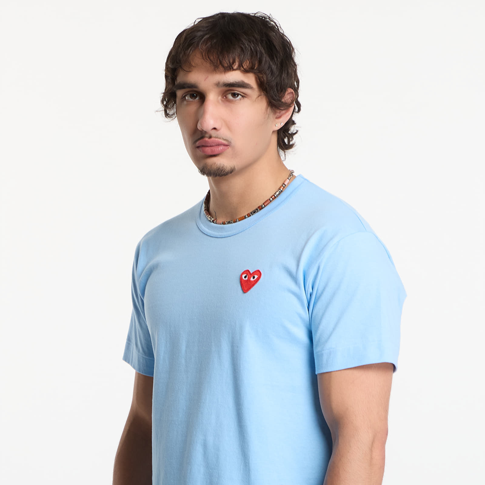 T-shirts Comme des Garçons PLAY T-Shirt Red Emblem Knit UNISEX Blue