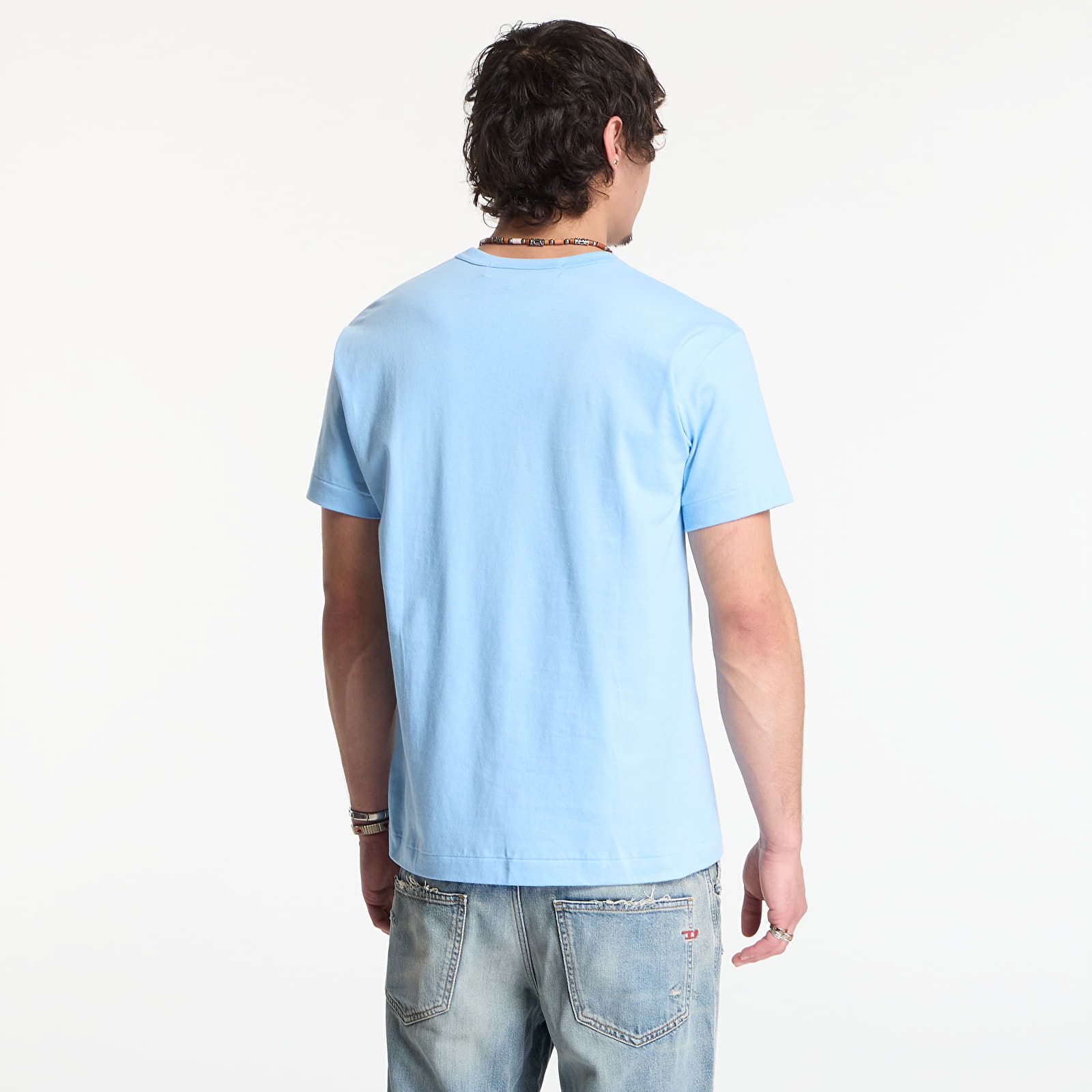 T-shirts Comme des Garçons PLAY T-Shirt Red Emblem Knit UNISEX Blue