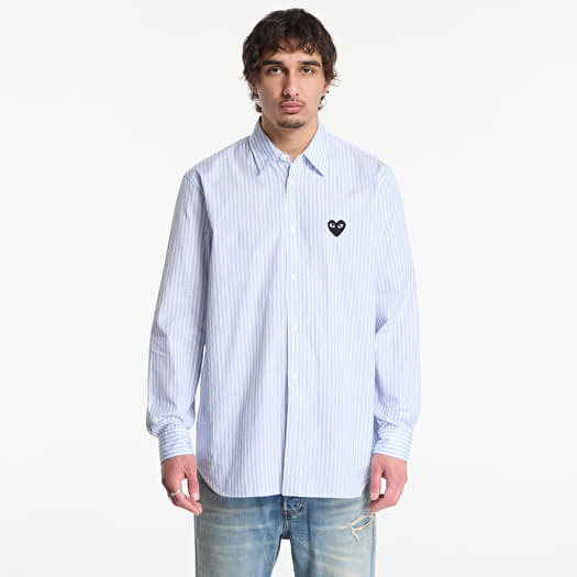 Košulja Comme des Garçons PLAY Shirt Black Emblem Woven UNISEX Blue