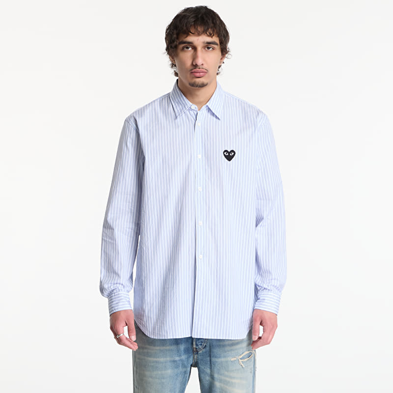 Comme des Garçons PLAY Shirt Black Emblem Woven UNISEX Blue