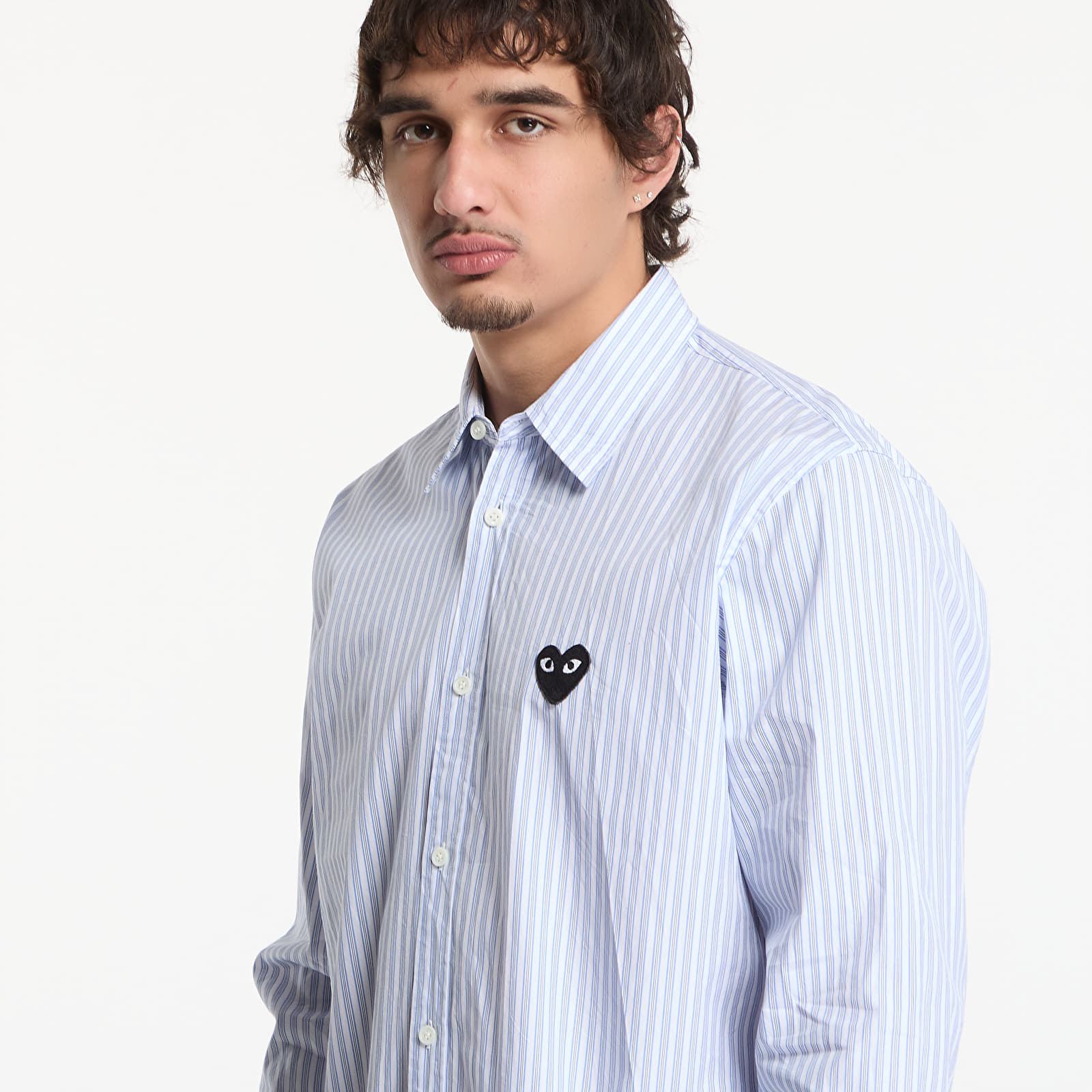 Shirts Comme des Garçons PLAY Shirt Black Emblem Woven UNISEX Blue