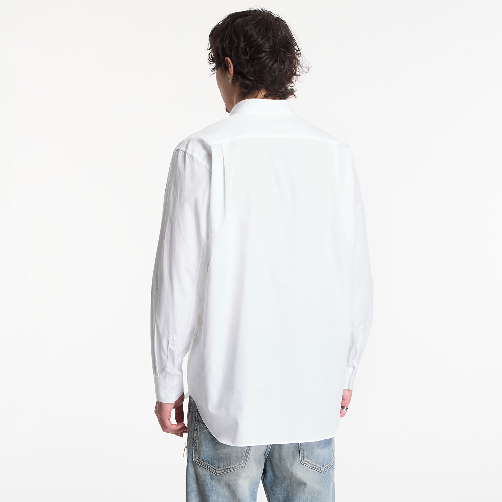 Shirts Comme des Garçons PLAY Shirt Red Emblem Woven UNISEX White