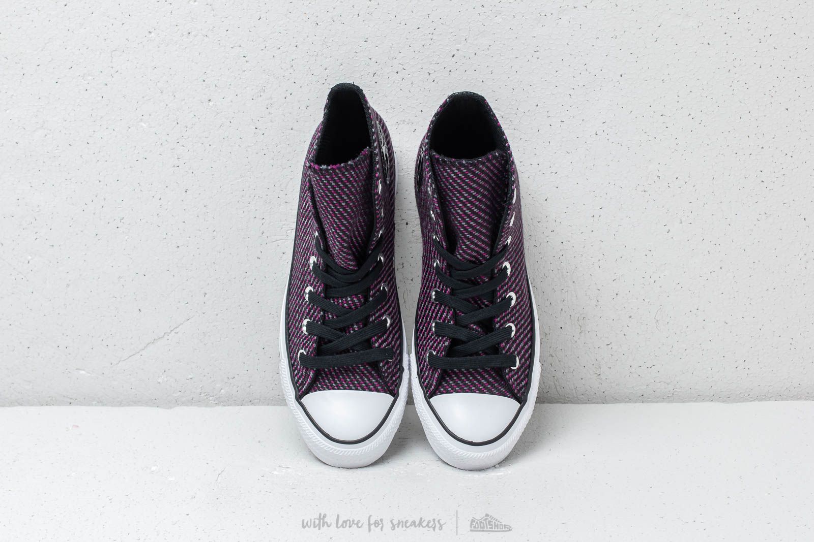 Women s shoes Converse Chuck Taylor All Star High Black Icon Violet Cool Grey Footshop