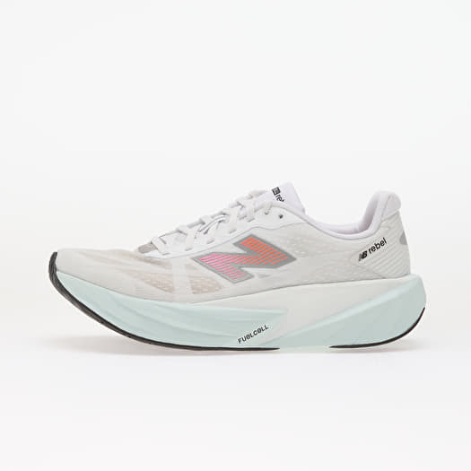New Balance FuelCell Rebel v5 White/ Pink Heat/ Glint Blue