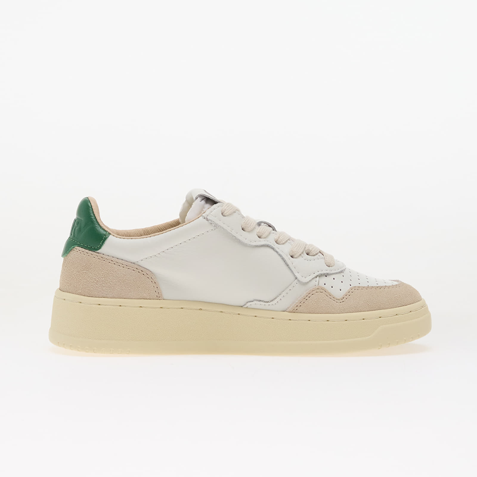 Women's shoes Autry Medalist Low Wom White/ Amazon Leather/ Beige Suede