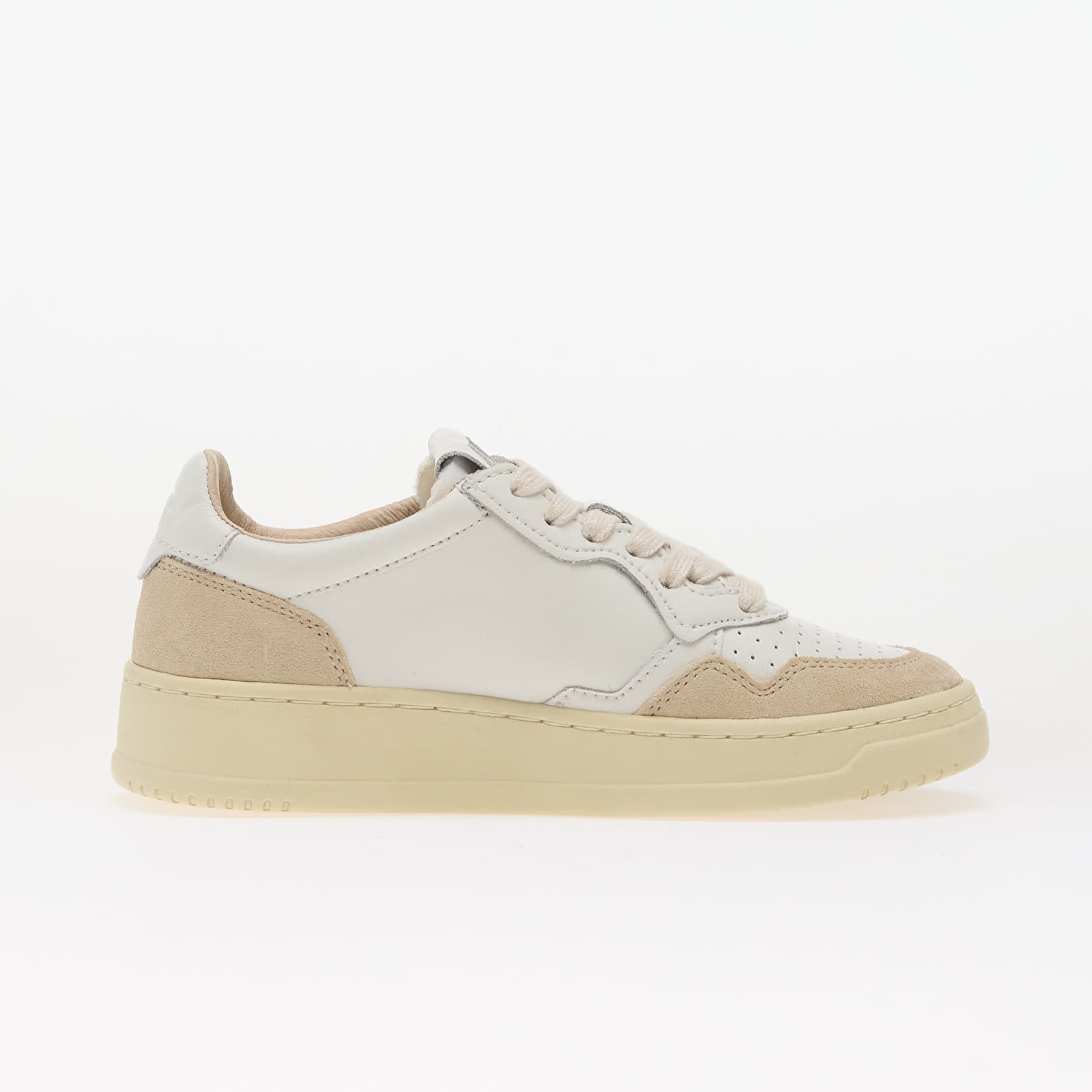 Damen Sneaker und Schuhe Autry Medalist Low Wom White Leather/ Beige Suede