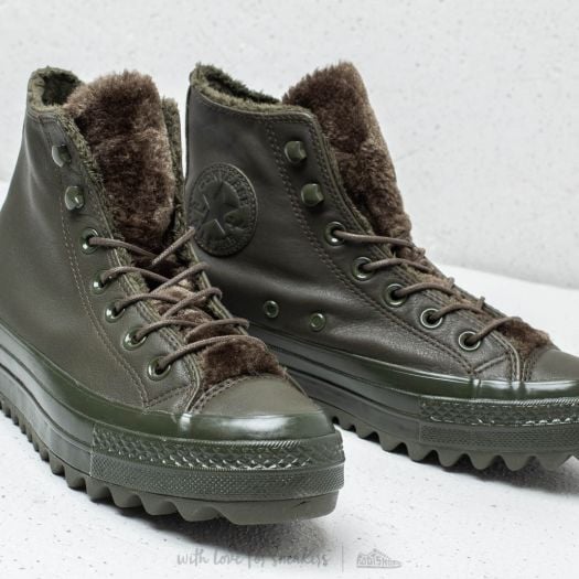 Women s shoes Converse Chuck Taylor All Stars Lift Ripple High Utility Green Utility Green Footshop
