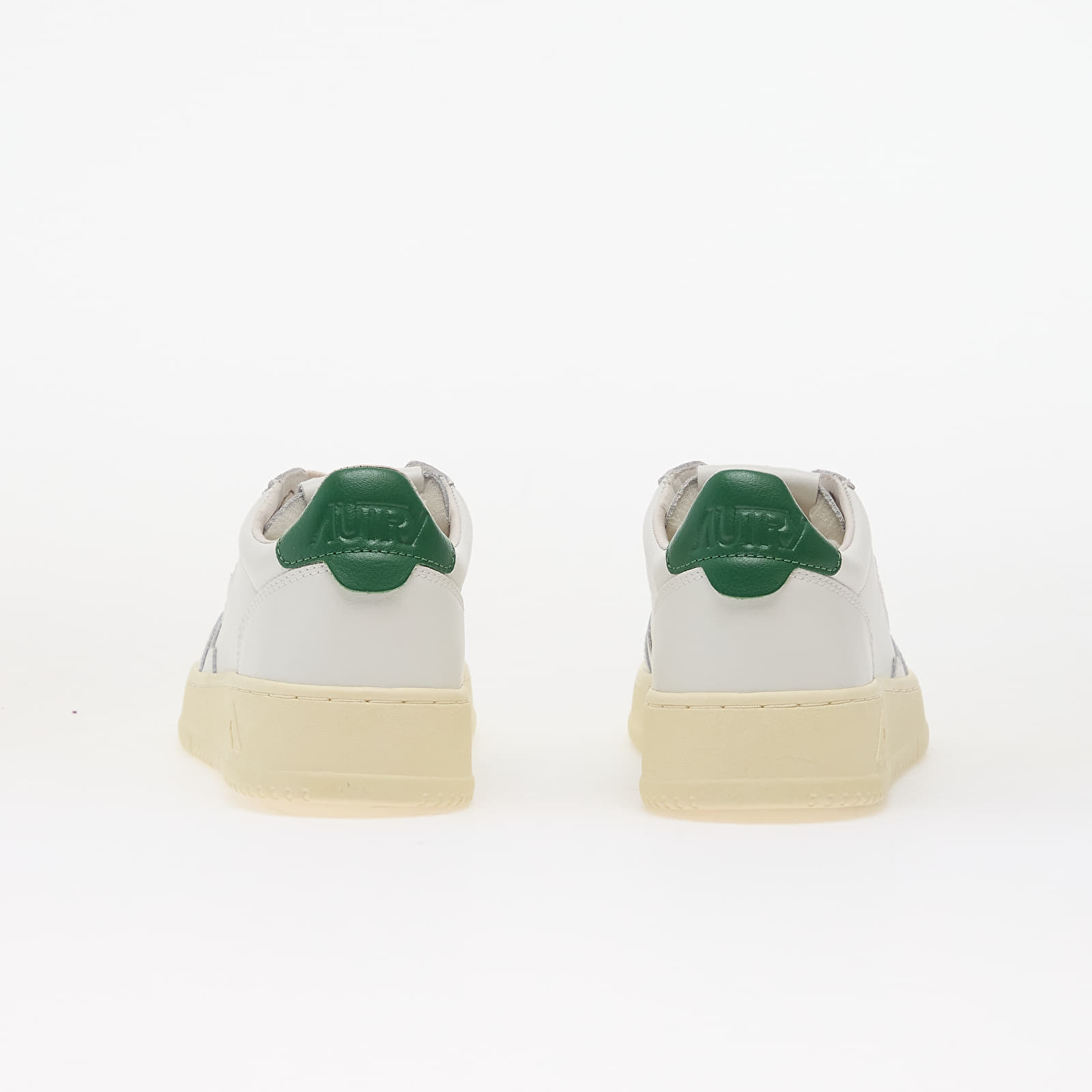 Încălțăminte și sneakerși pentru bărbați Autry Medalist Low Man White/ Green Leather