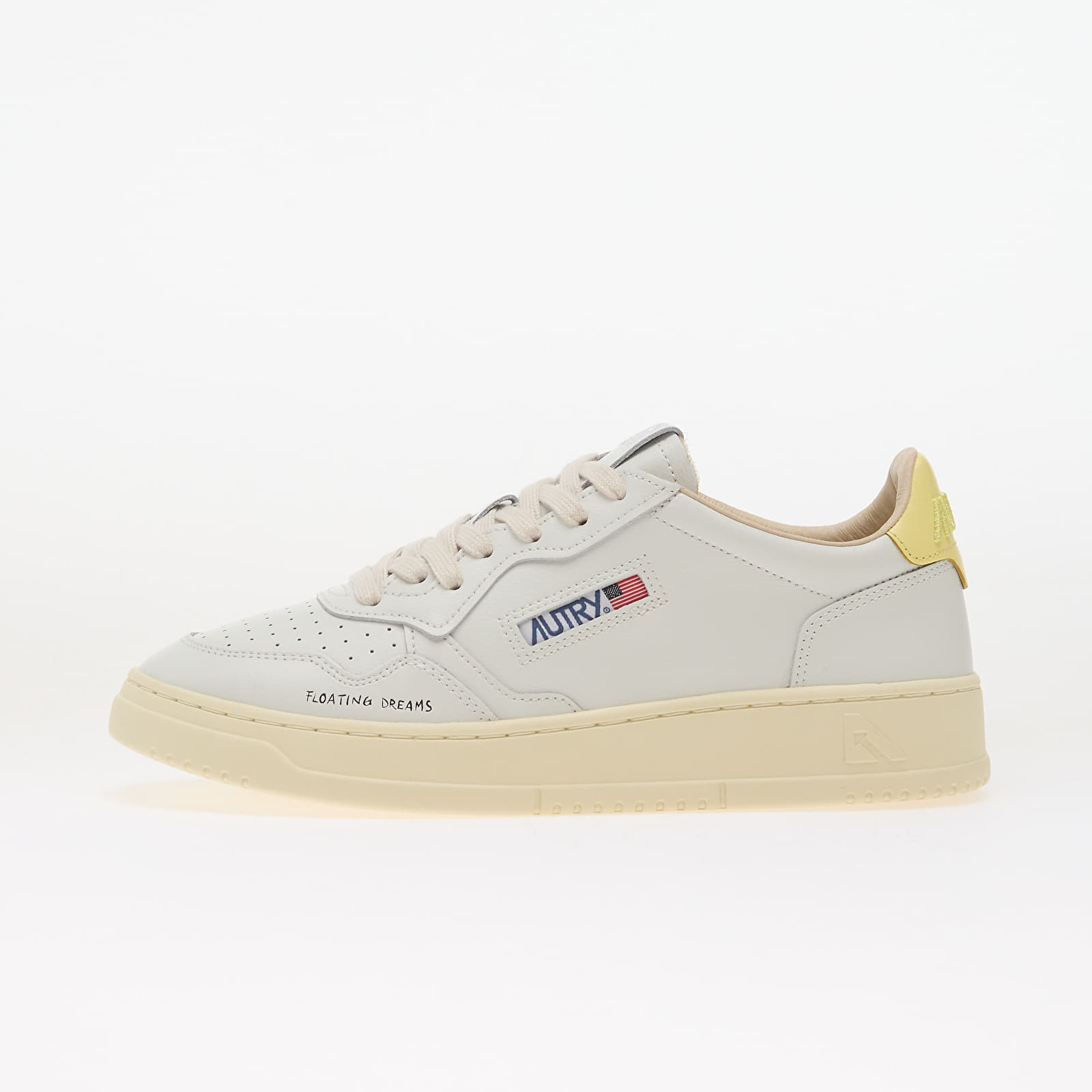 Încălțăminte și sneakerși pentru bărbați Autry Medalist Low Man White/ Lemon