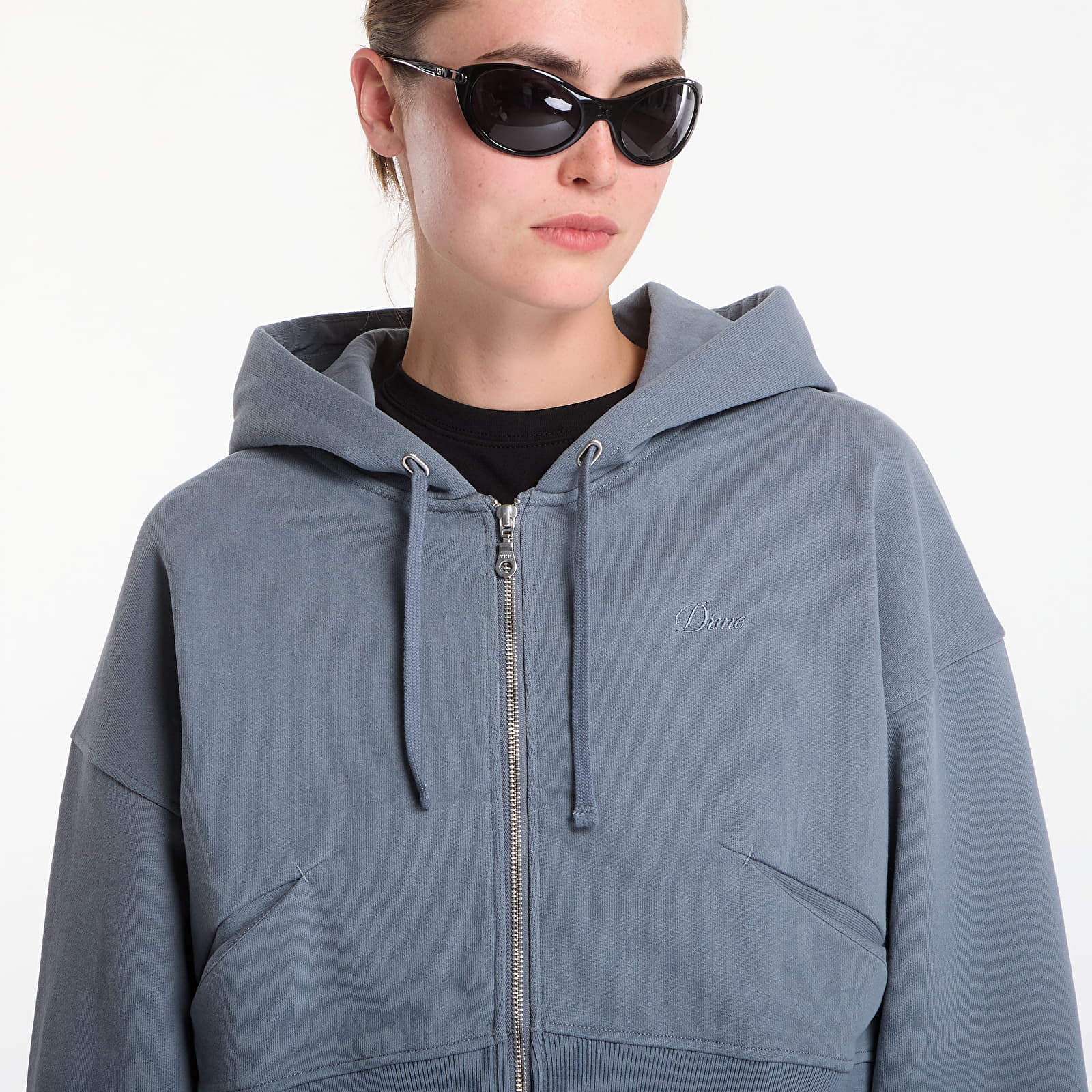 Sweatjacken und Sweatshirts Dime Cropped Zip Hoodie Granite