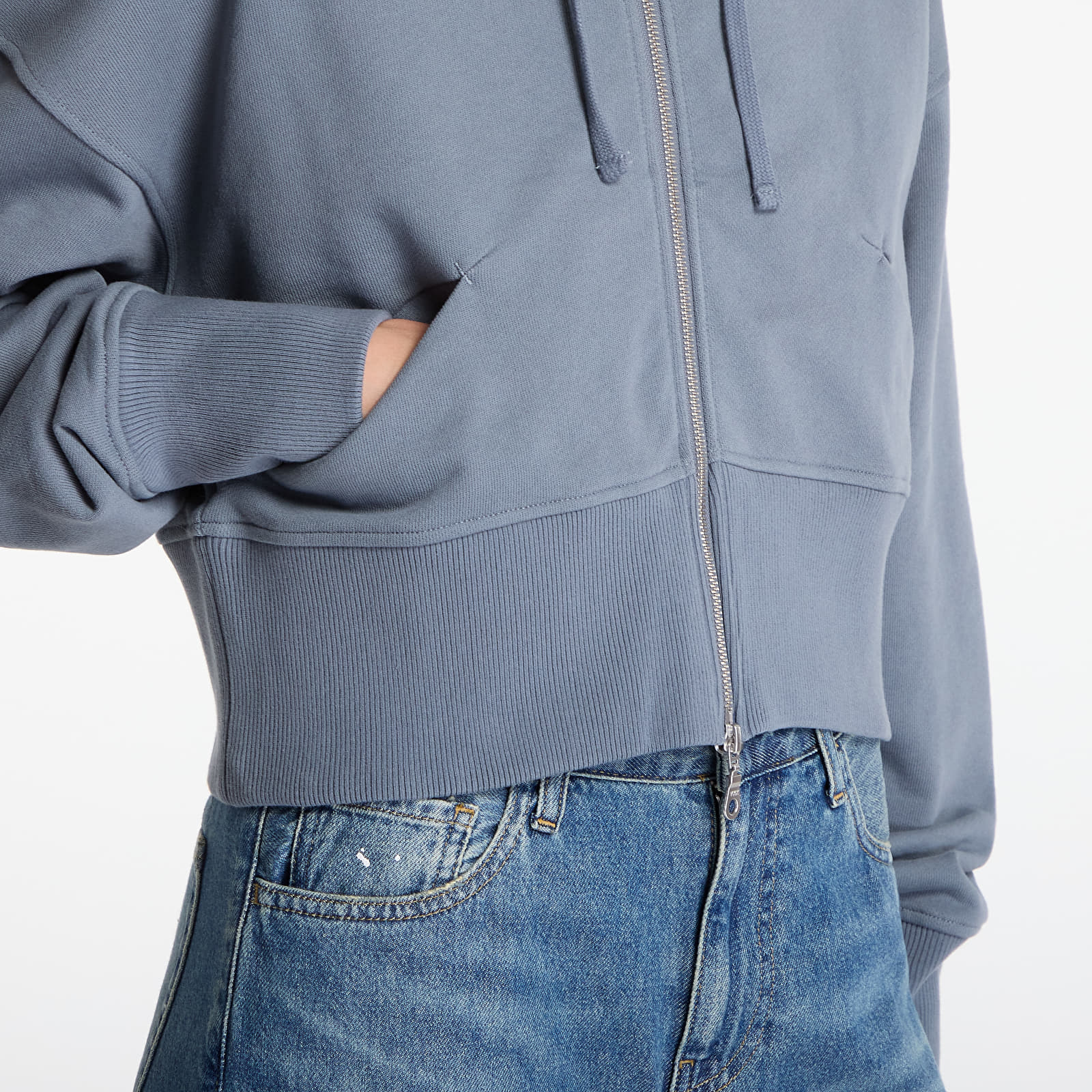 Sweatjacken und Sweatshirts Dime Cropped Zip Hoodie Granite