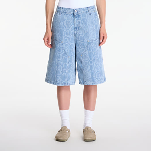 Carhartt WIP W' Snake Nixon Double Knee Short Snake Camo, Blue Bleached