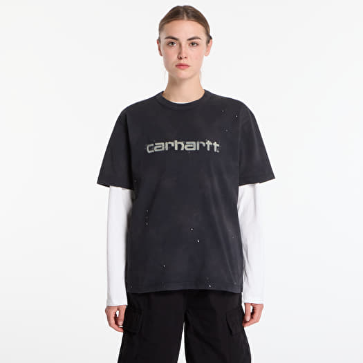Tričko Carhartt WIP S/S Painter T-Shirt UNISEX Black Destroy Wash, Splatter