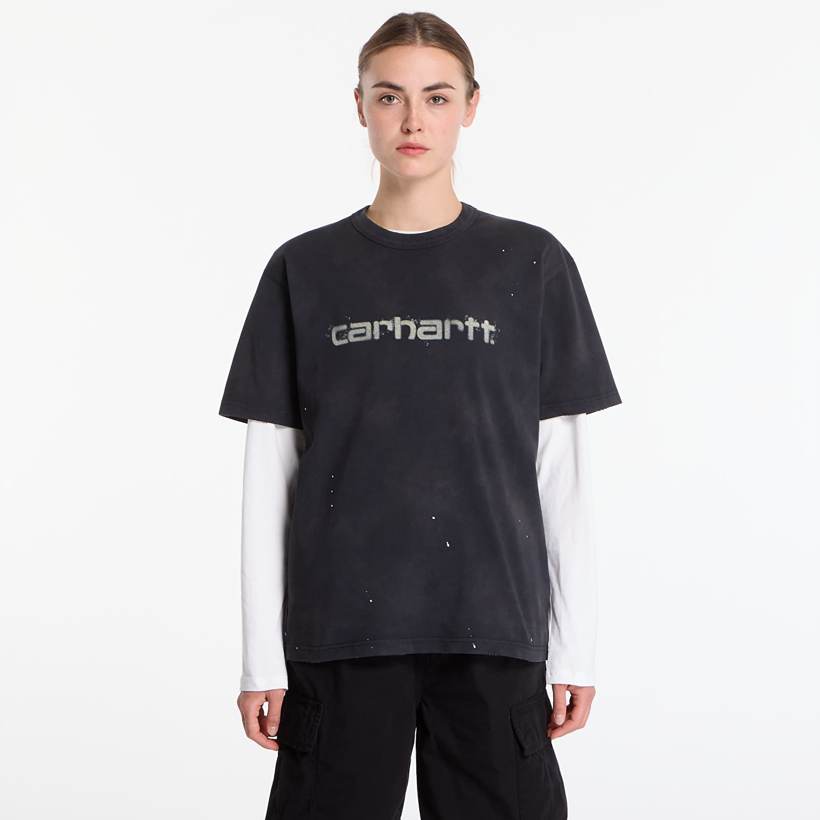 T-shirts Carhartt WIP S/S Painter T-Shirt UNISEX Black Destroy Wash, Splatter