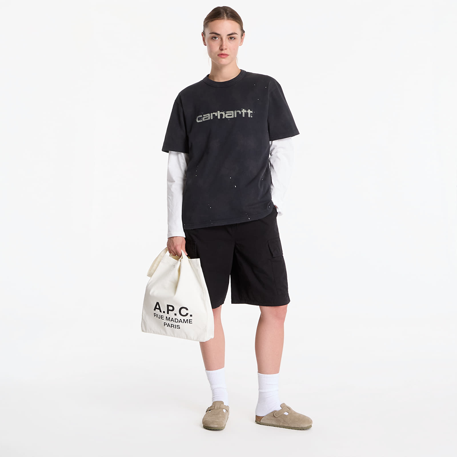 T-shirts Carhartt WIP S/S Painter T-Shirt UNISEX Black Destroy Wash, Splatter