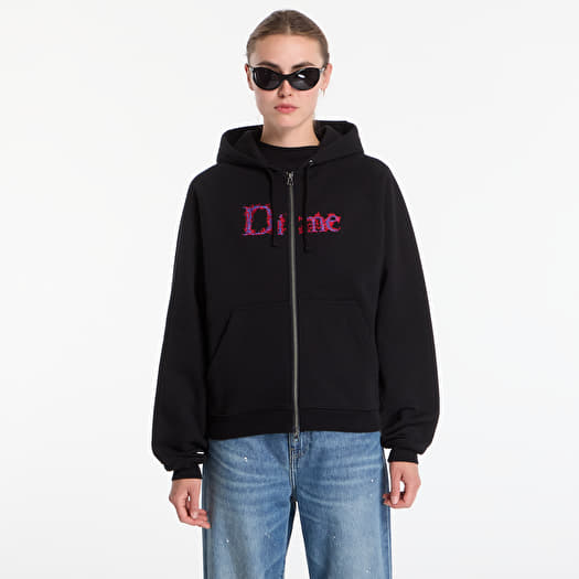 Sweatshirt Dime Classic Veins Zip Hoodie UNISEX Black