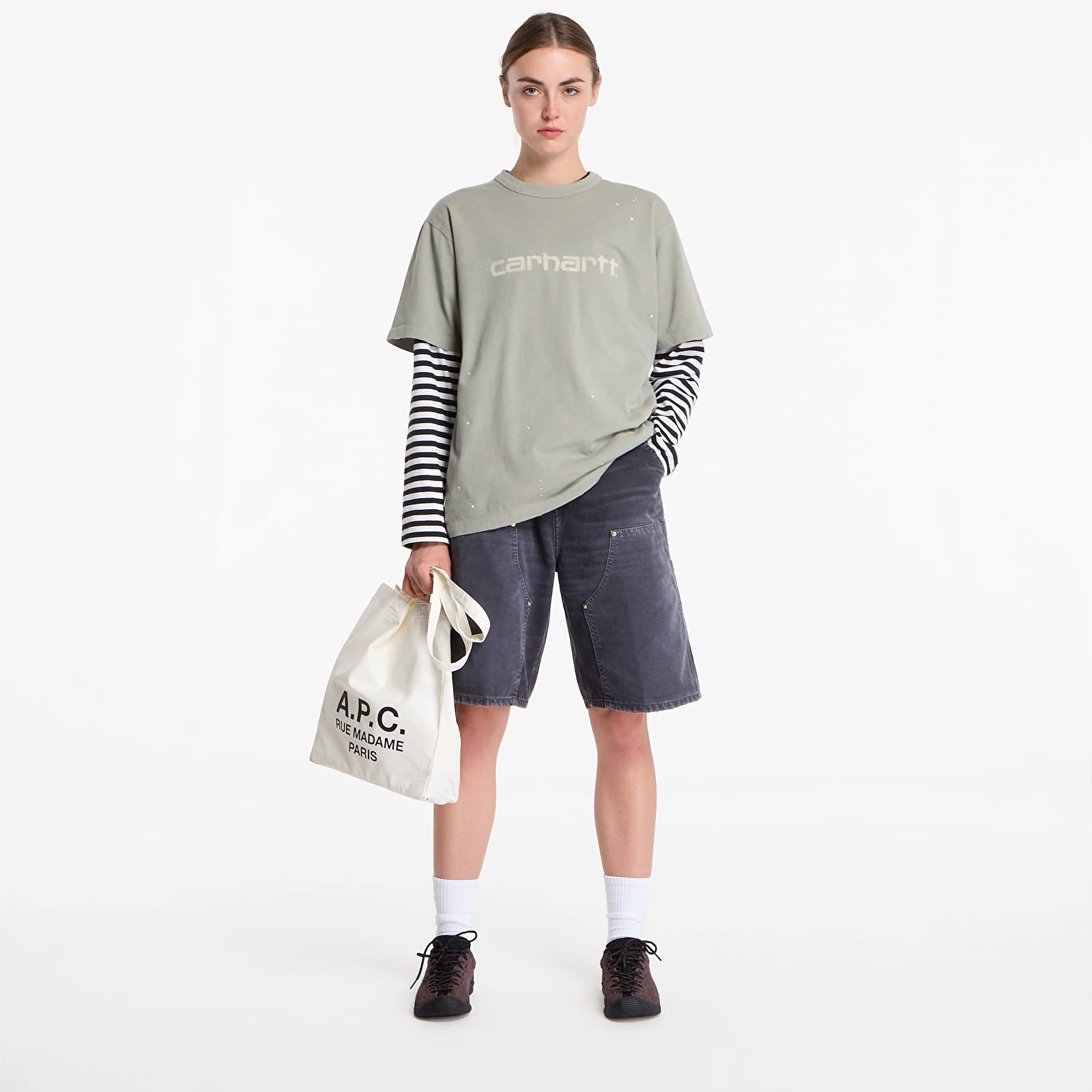 T-shirts Carhartt WIP S/S Painter T-Shirt UNISEX Shady Green Destroy Wash, Splatter