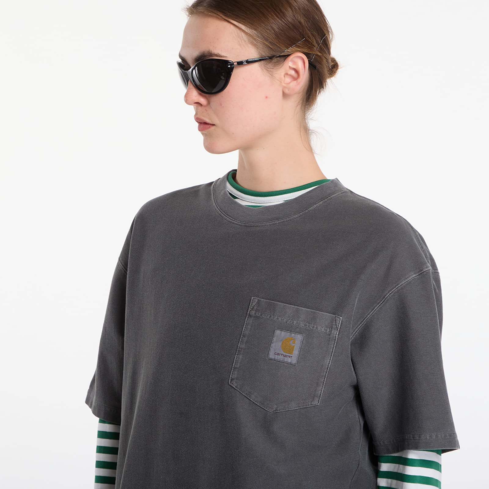 Men's T-shirts Carhartt WIP S/S Loose Pocket T-Shirt UNISEX Black Garment Dyed