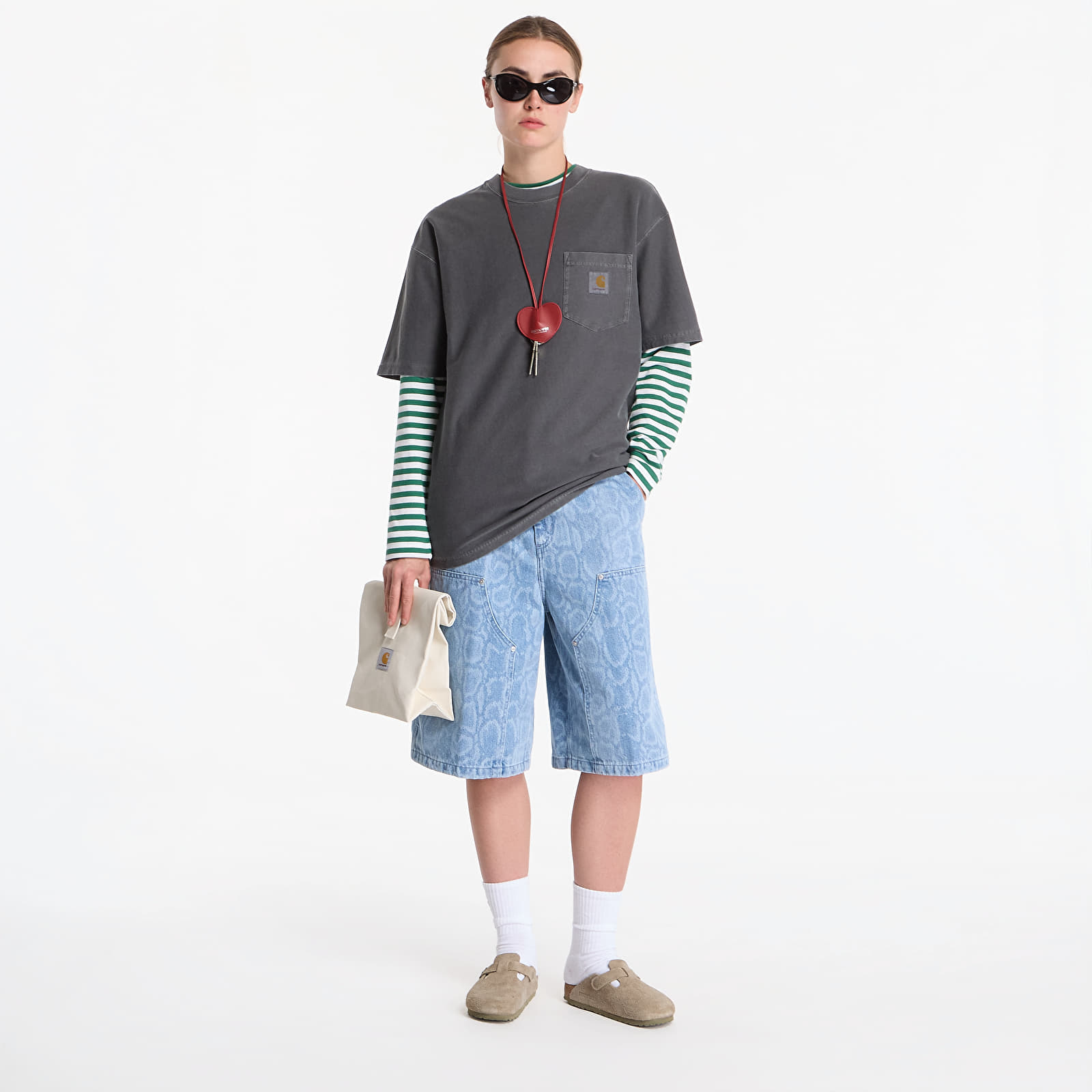 Men's T-shirts Carhartt WIP S/S Loose Pocket T-Shirt UNISEX Black Garment Dyed