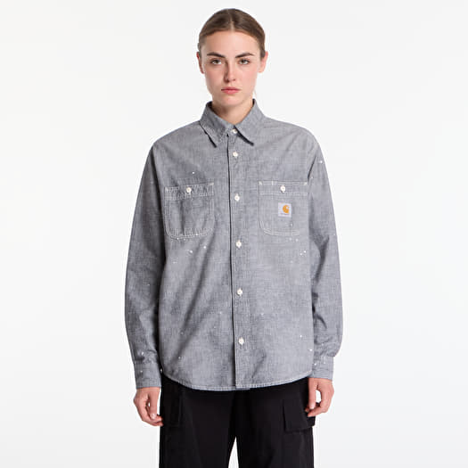 Shirt Carhartt WIP L/S Painter Shirt Black Worn Used, Splatter