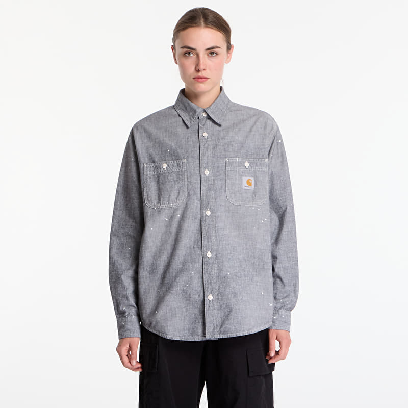 Hemd Carhartt WIP L/S Painter Shirt Black Worn Used, Splatter