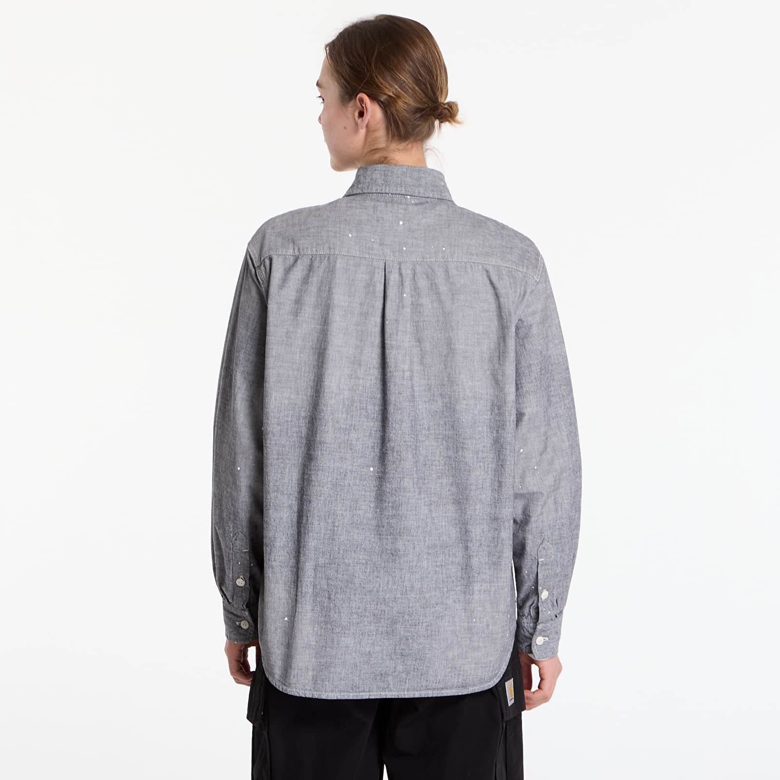 Men's shirts Carhartt WIP L/S Painter Shirt Black Worn Used, Splatter