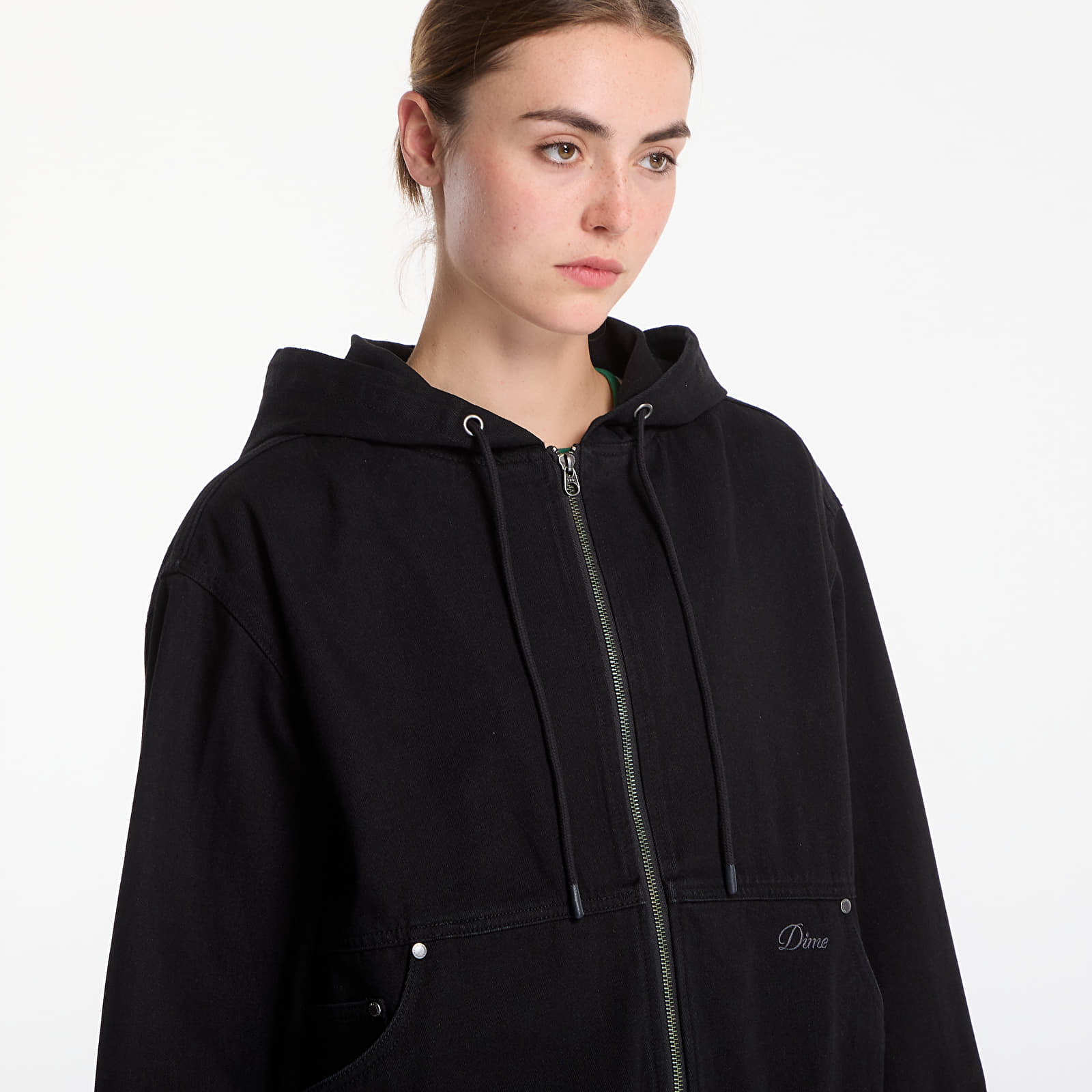 Bundy Dime Hooded Denim Jacket UNISEX Black