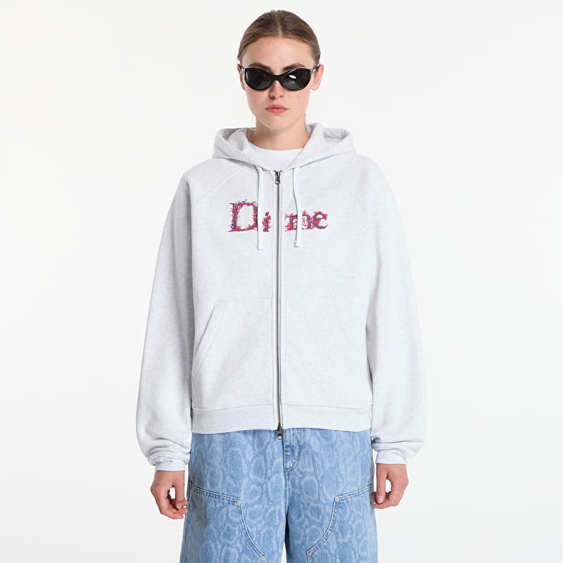 Sweatshirt Dime Classic Veins Zip Hoodie UNISEX Ash