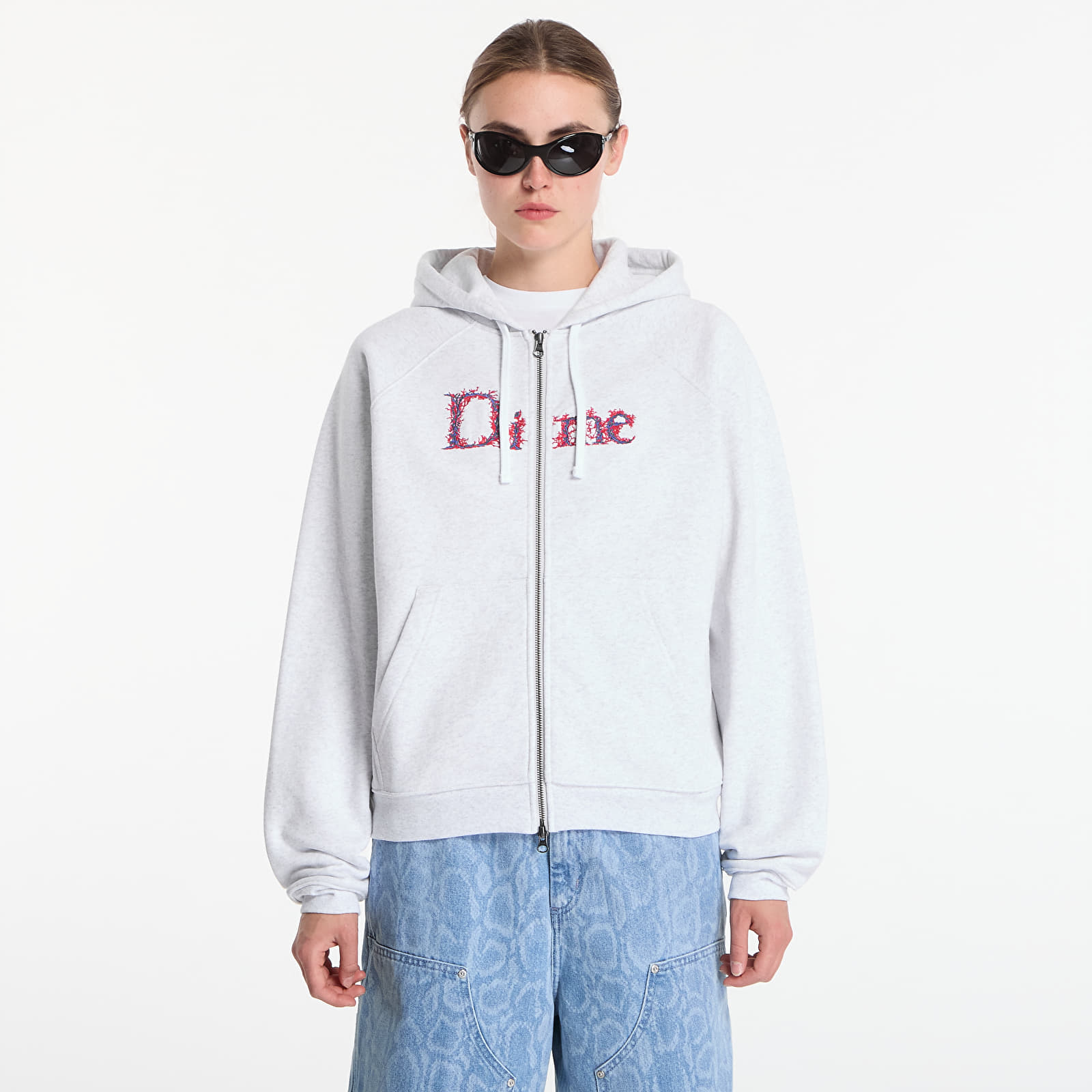 Hoodies and sweatshirts  Dime Classic Veins Zip Hoodie UNISEX Ash