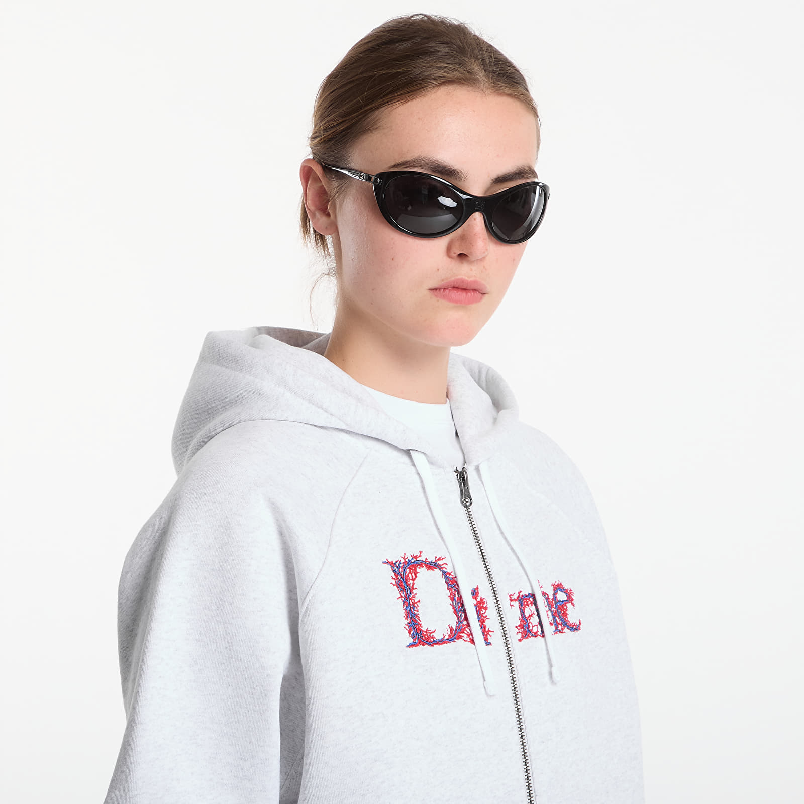 Hoodies and sweatshirts  Dime Classic Veins Zip Hoodie UNISEX Ash