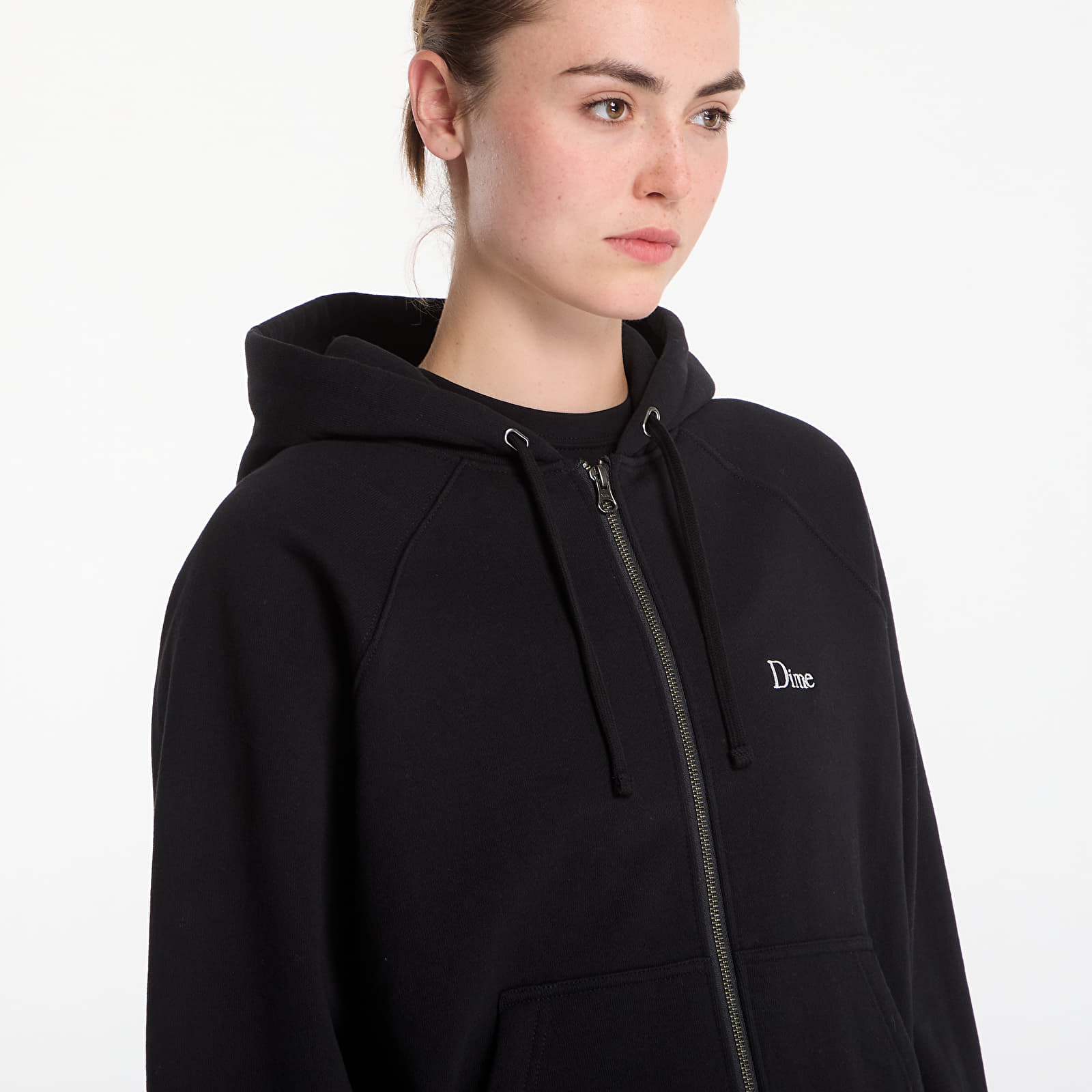 Sweatjacken und Sweatshirts Dime Classic Small Logo Zip Hoodie UNISEX Black