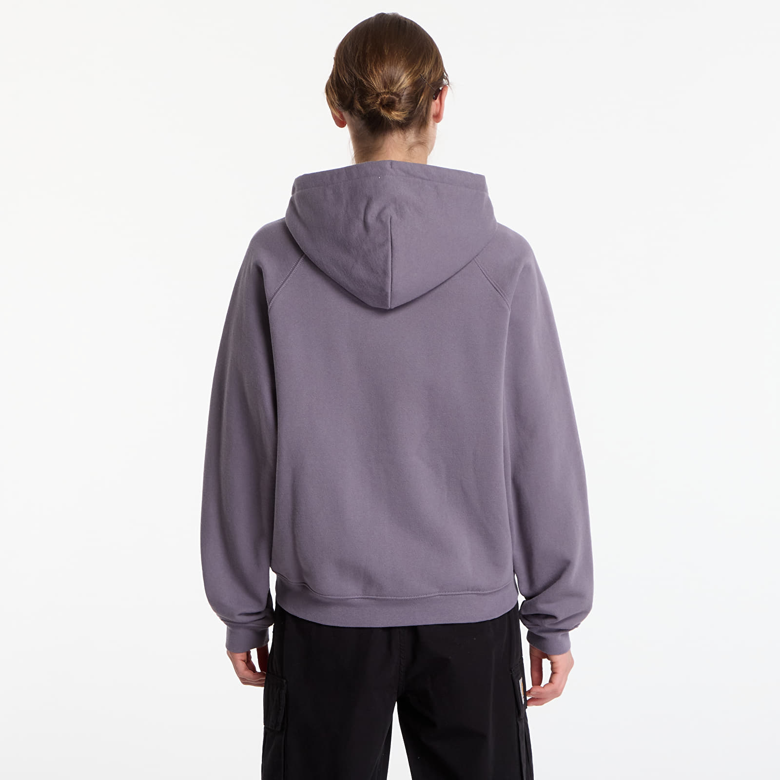 Bluzy Dime Classic Small Logo Zip Hoodie UNISEX Charcoal Grape