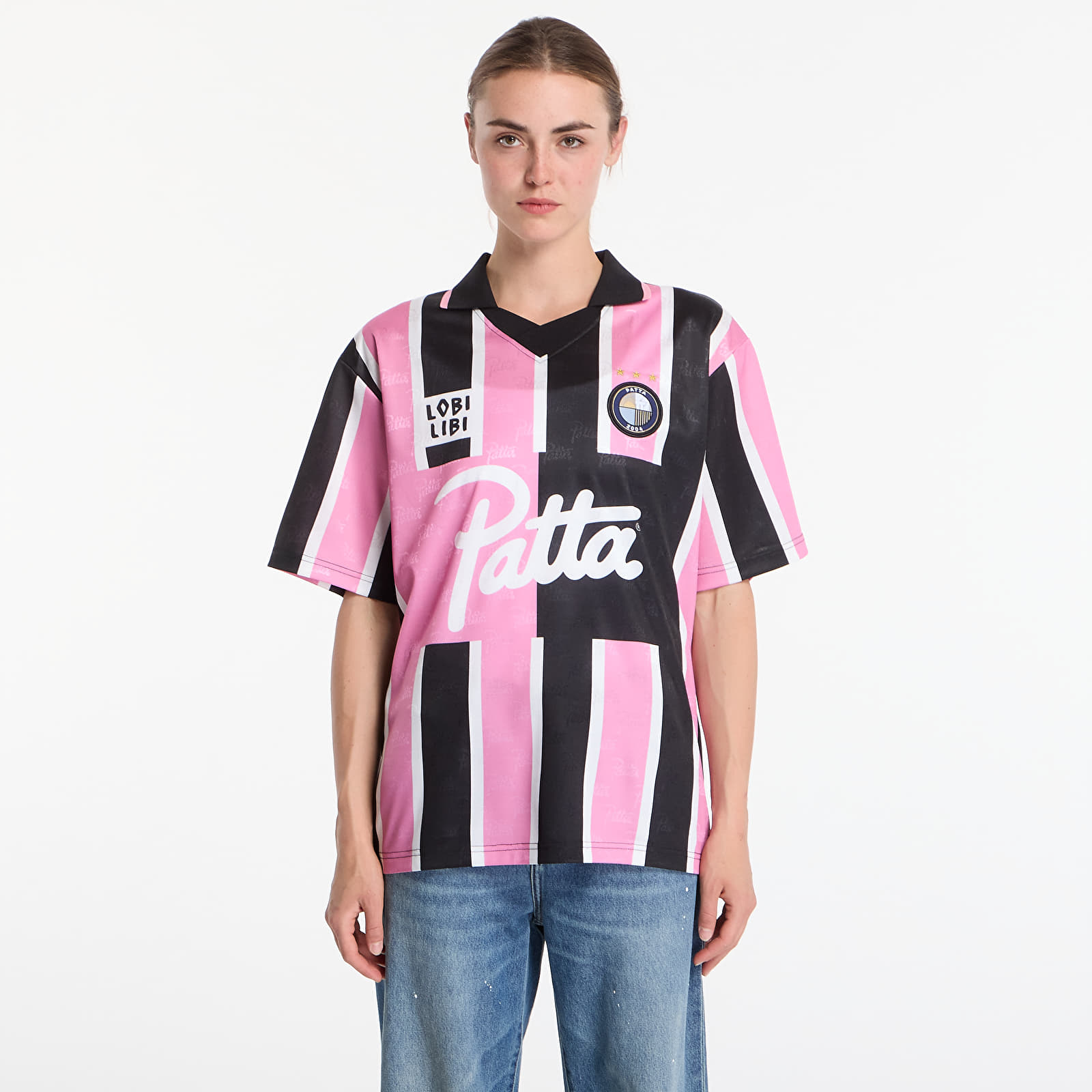Jerseys Patta Stripe Football Jersey UNISEX Begonia Pink