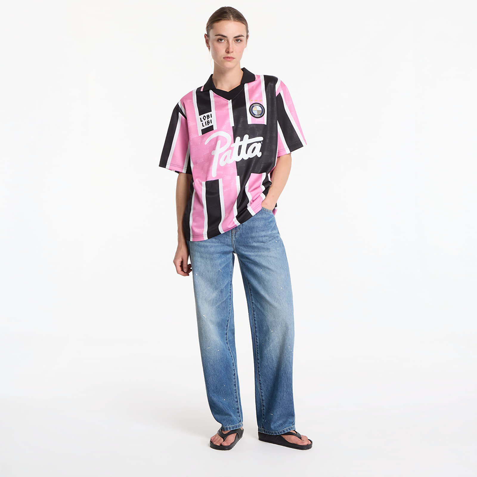 Jerseys Patta Stripe Football Jersey UNISEX Begonia Pink