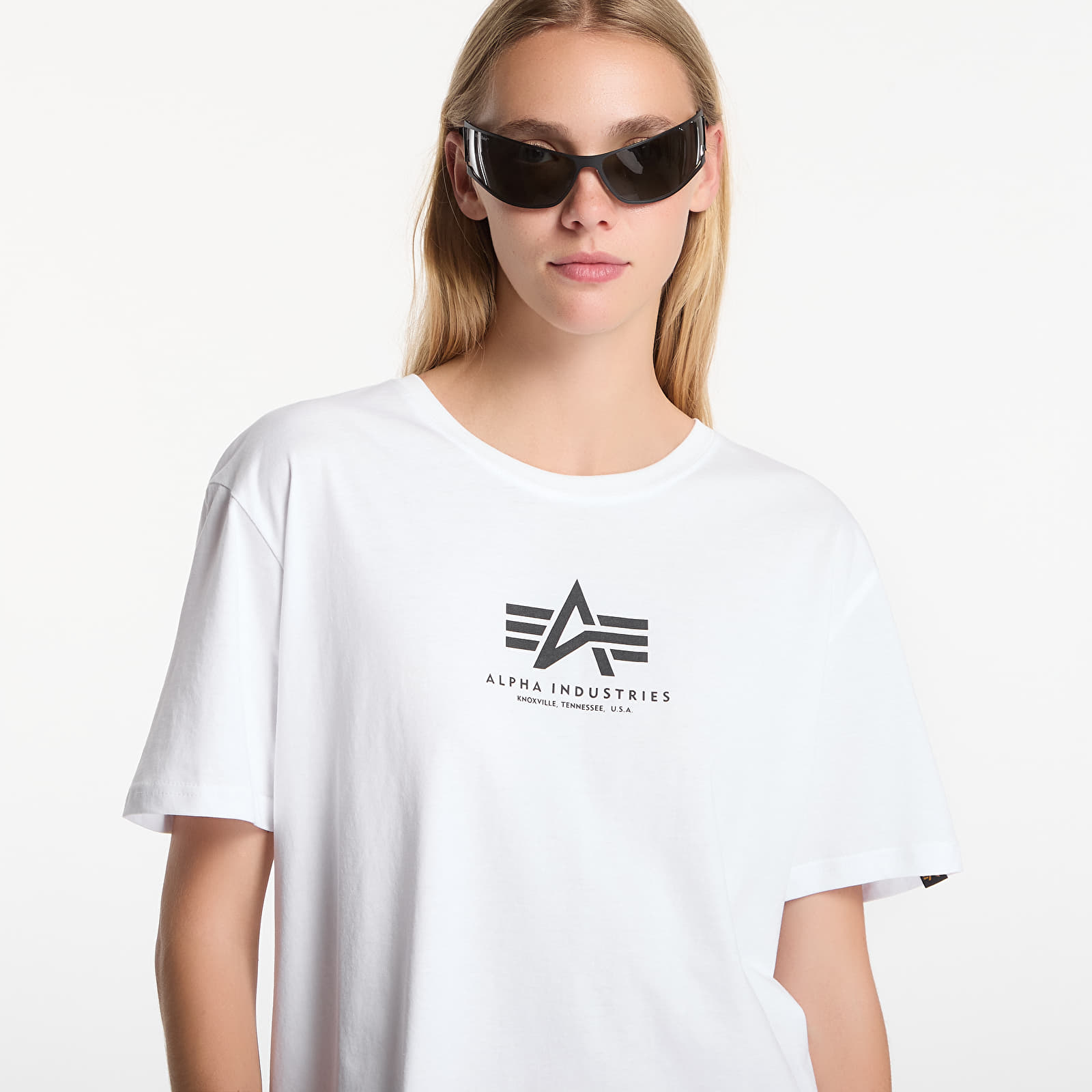 T-shirts Alpha Industries Basic T-Shirt Contrast Stitch White