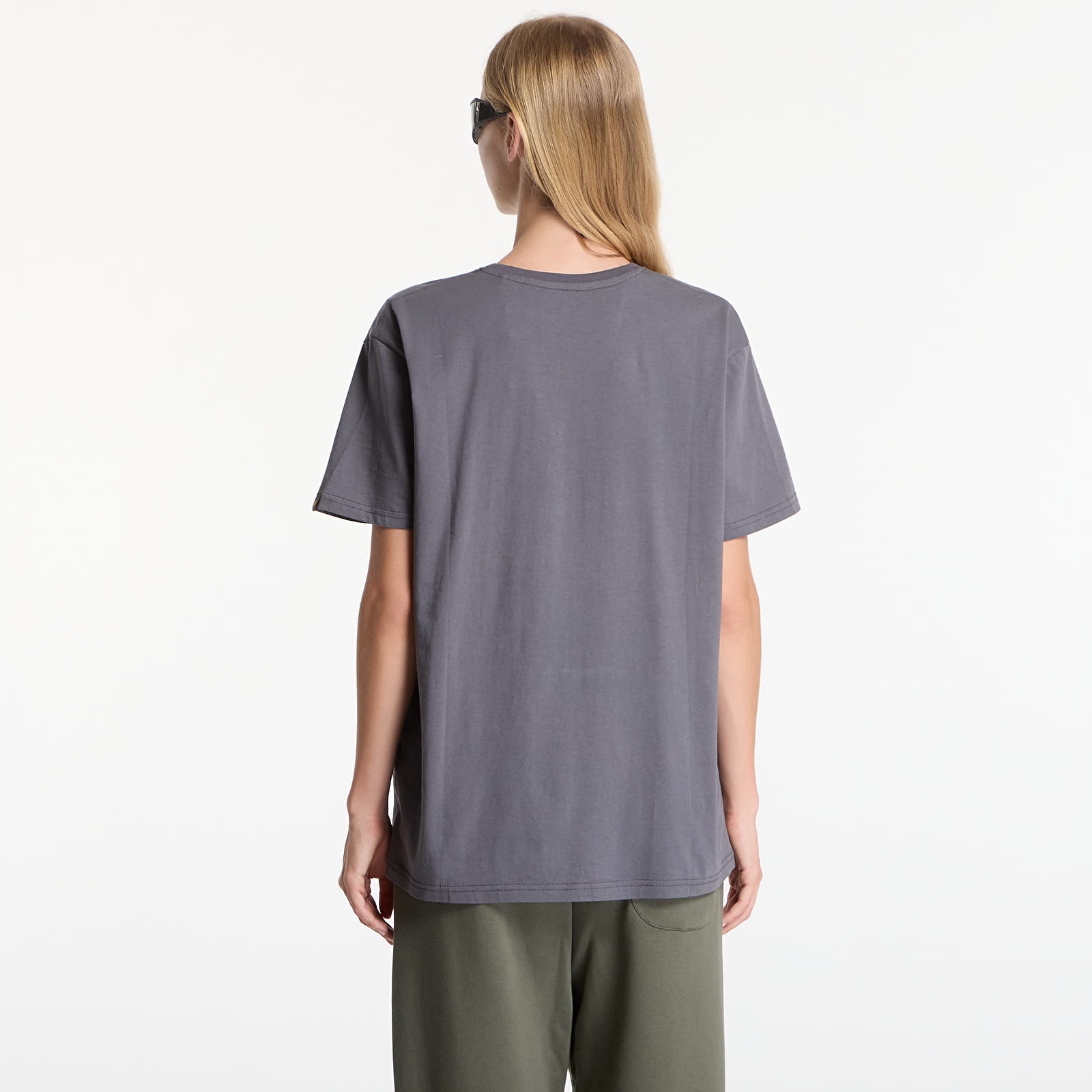 Футболки Alpha Industries Basic T-Shirt Contrast Stitch Grey Black/ Black