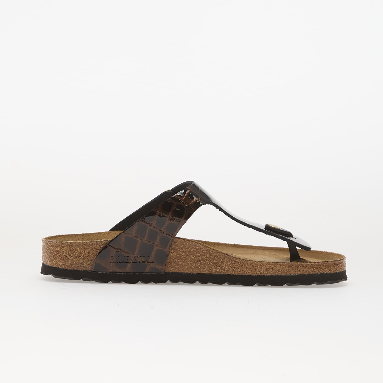 Damen Sneaker und Schuhe Birkenstock Gizeh LEN Emboss Leather Black