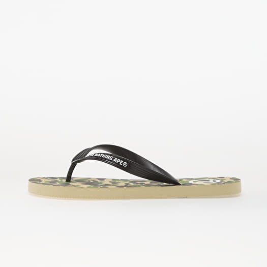 A BATHING APE Abc Camo Beach Sandals M Green