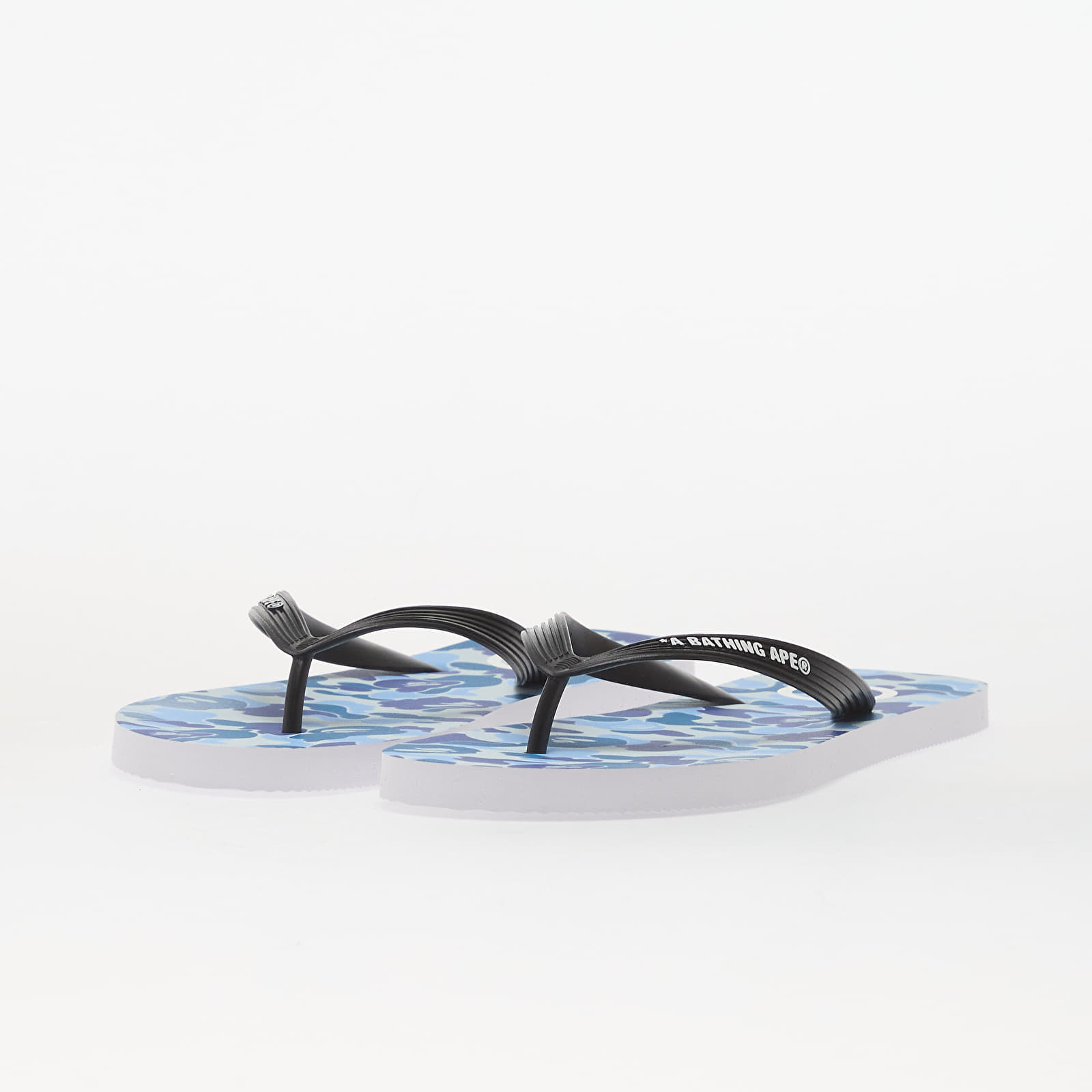 Herresko A BATHING APE Abc Camo Beach Sandals M Blue