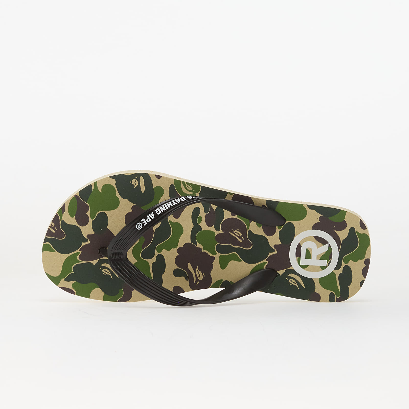 Herresko A BATHING APE Abc Camo Beach Sandals M Green