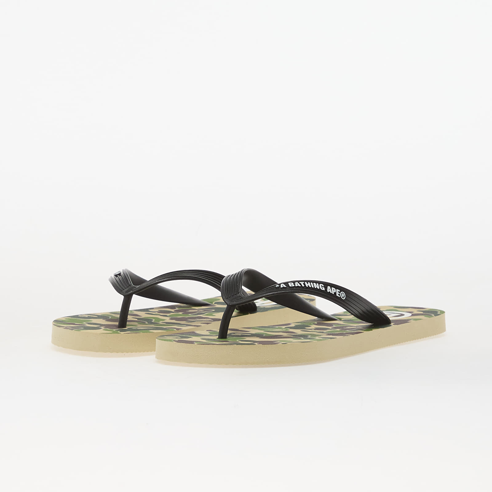 Herresko A BATHING APE Abc Camo Beach Sandals M Green