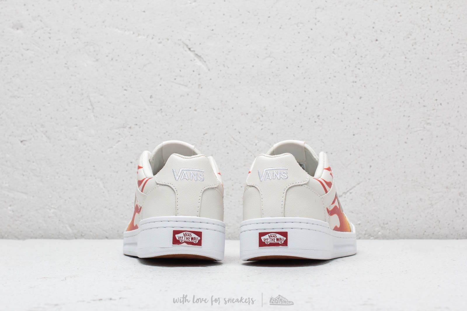 Vans highland white flame trainers on sale