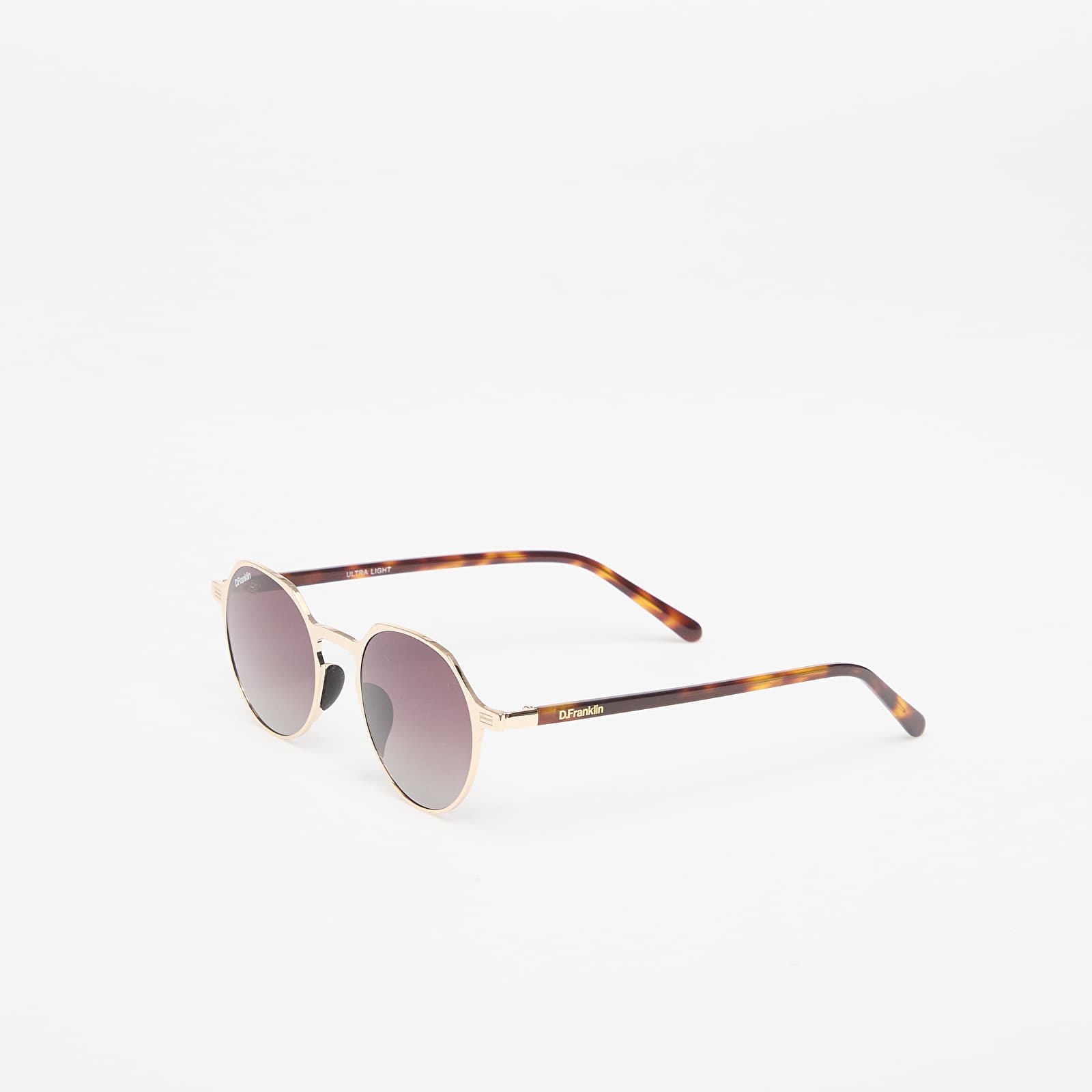 Heren zonnenbril D.Franklin Ultra Light S Round Metal Gold/ Gradient Brown