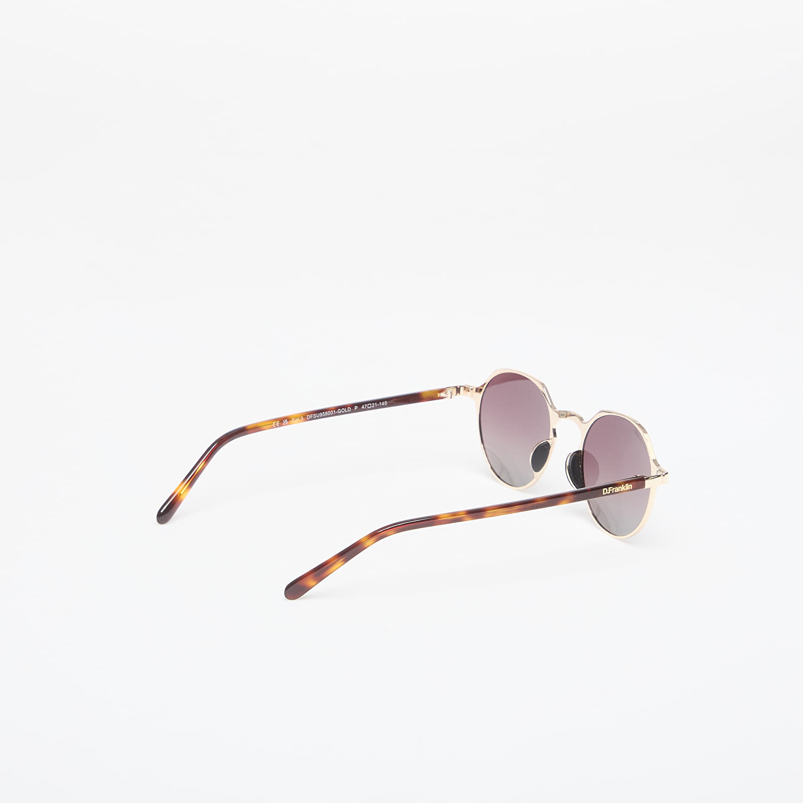 Heren zonnenbril D.Franklin Ultra Light S Round Metal Gold/ Gradient Brown