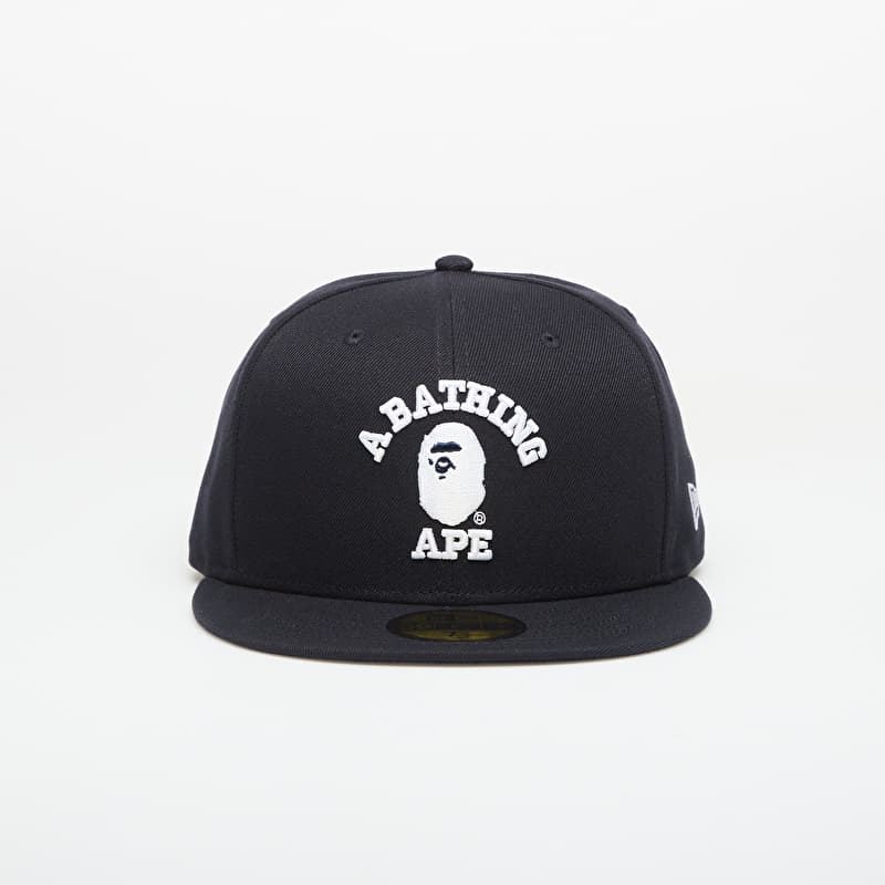 A BATHING APE Glow In The Dark College New Era 59fifty Navy