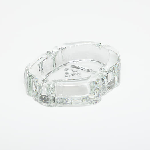 A BATHING APE Ape Head Glass Ashtray Clear