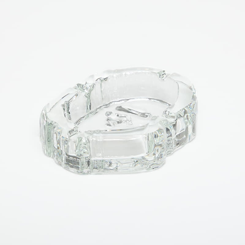 A BATHING APE Ape Head Glass Ashtray Clear