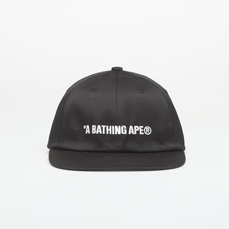 A BATHING APE Logo Panel Cap Black UNISEX