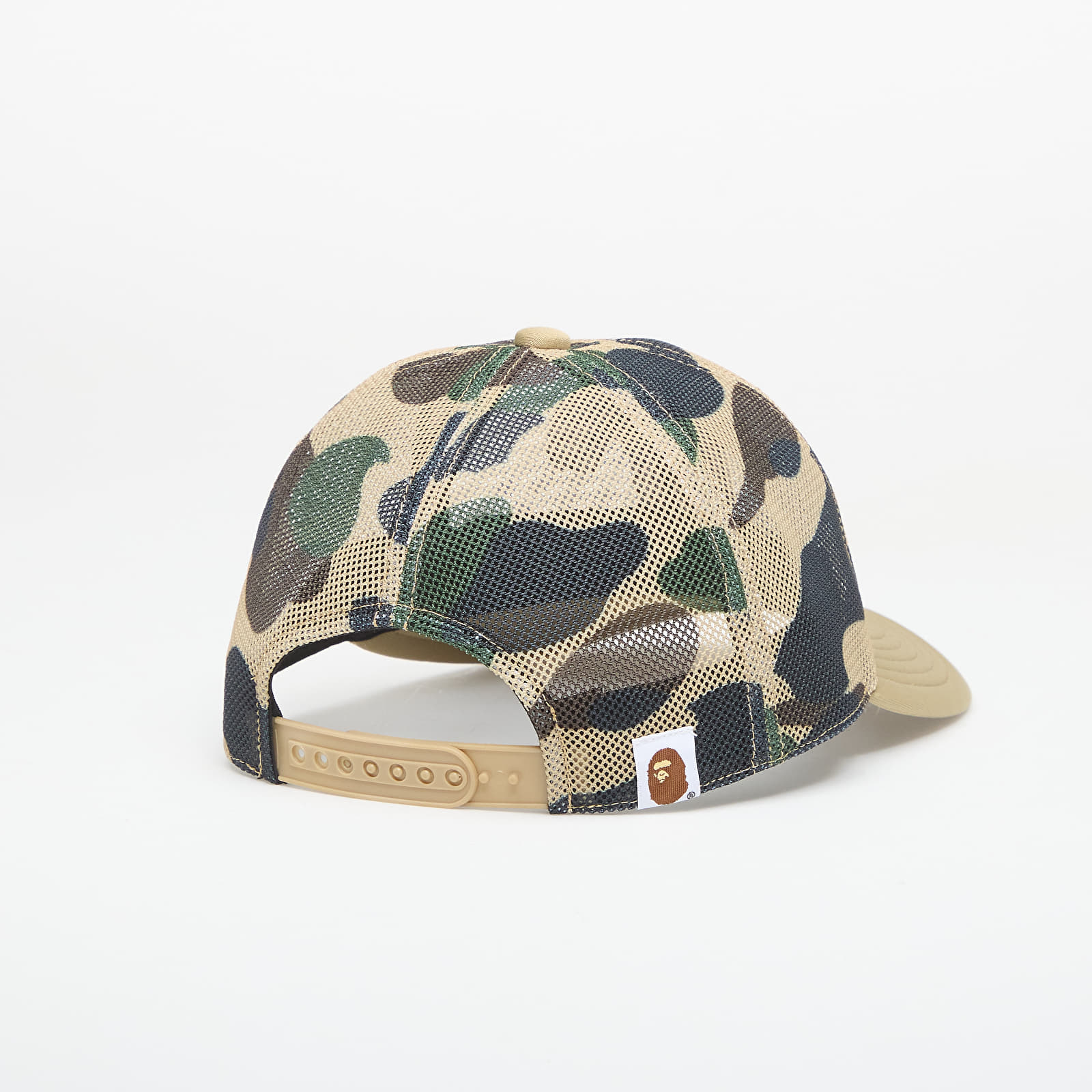 Caps A BATHING APE 1st Camo College Patched Mesh Cap Yellow UNISEX