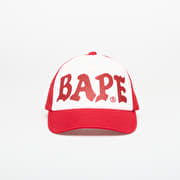 A BATHING APE Bape Glitter Print Mesh Cap Red